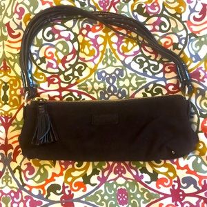 Kate Spade Small Brown Suede Tassel Bag
